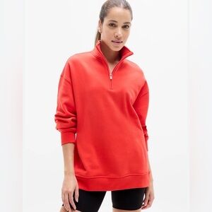 NWT Athleta L Forever Fleece 1/4 Zip Sweatshirt